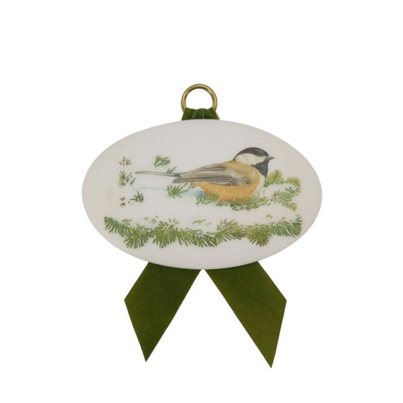 Vintage Ceramic Decoupage of Birds Wall Hangings with Velvet Ribbon Lot of 3 - Picture 4 of 8